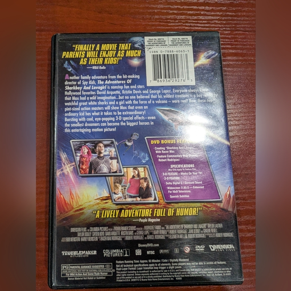 Shark Boy And Lava Girl 3D Dvd - Picture 2 of 4